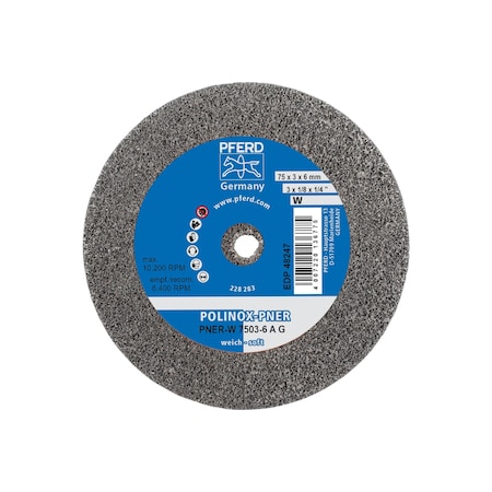 3 X 1/8 Unitized Wheel - 1/4 A.H., A/O Coarse (W) 2AM 10PK